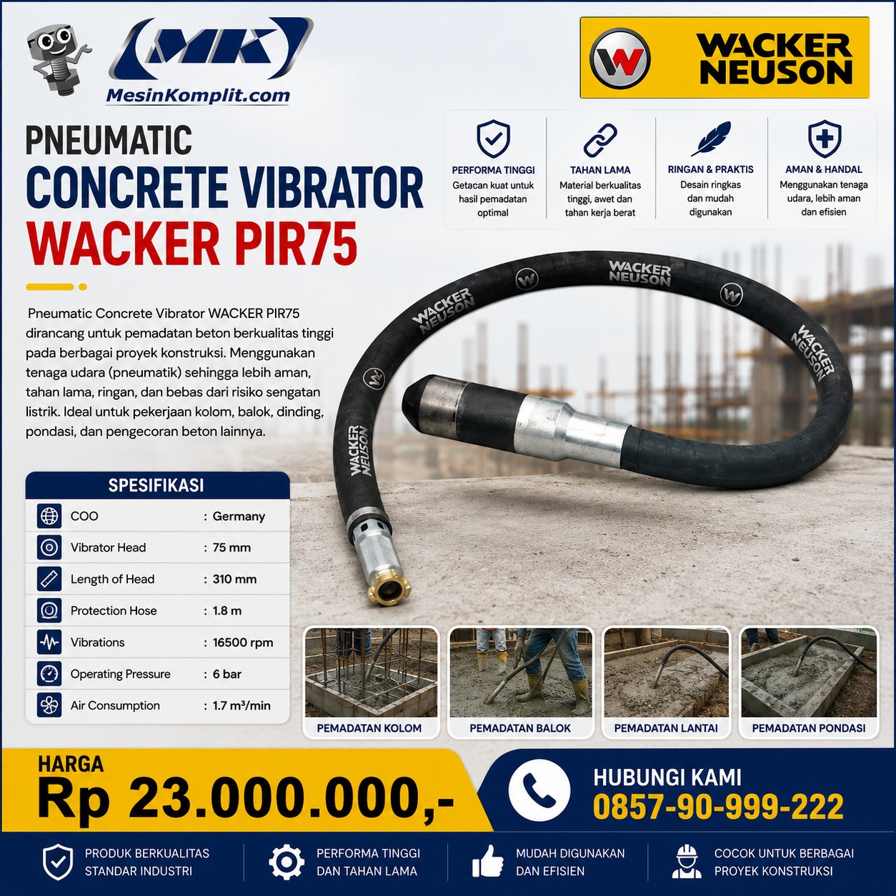 Vibrator Beton Pneumatic ...